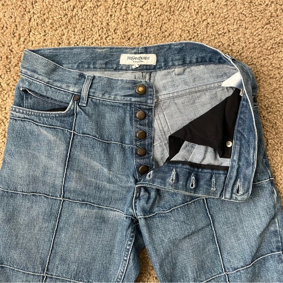 Vintage YSL Yves Saint Laurent Patchwork Jeans - Picture 5 of 13